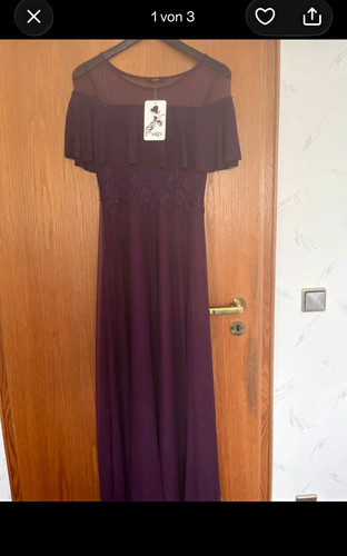 Damen abendkleid lang - abendkleid, lila