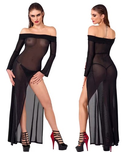 Noir handmade netz kleid - netz,