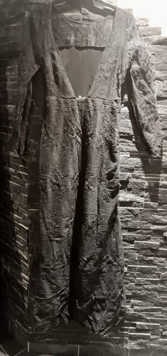 Schwarzes langes spitzen kleid - schwarzes,
