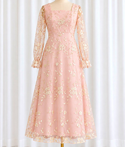 Damen kleid rosa - kleid, a-linie