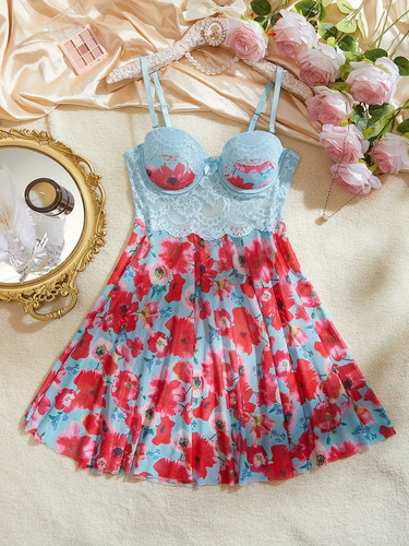 Sexy spitzen slip kleid - slip, –