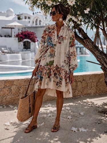 Oversize boho tunika - oversize, kleid