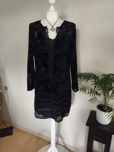 Kleid zara schwarz - schwarz, l