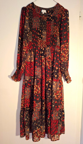 Apricot damen midikleid - apricot,