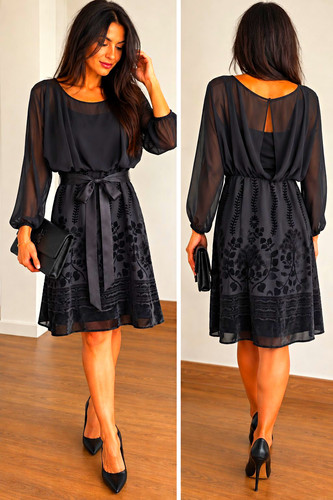 Vera mont damen chiffon - mont,