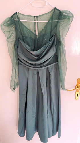 Damen abendkleid midi grün - damen,
